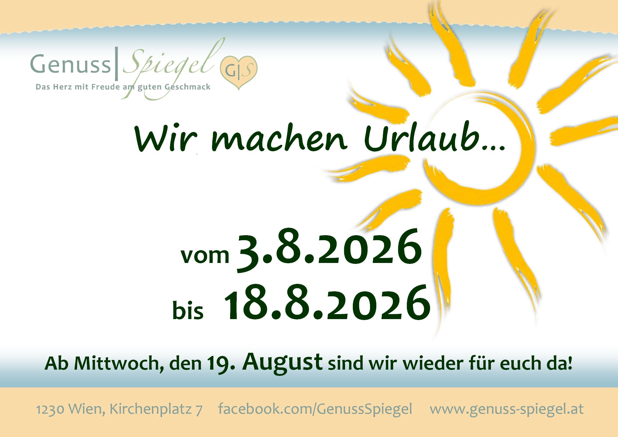 Urlaub Sommer 2026